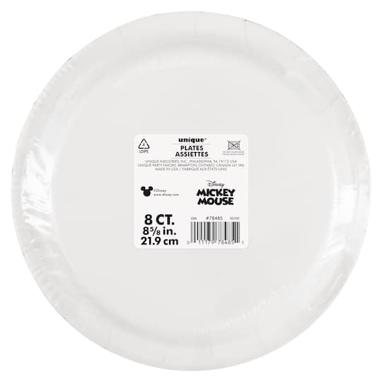 8.5" Disney® Mickey Mouse Paper Plates, 8ct